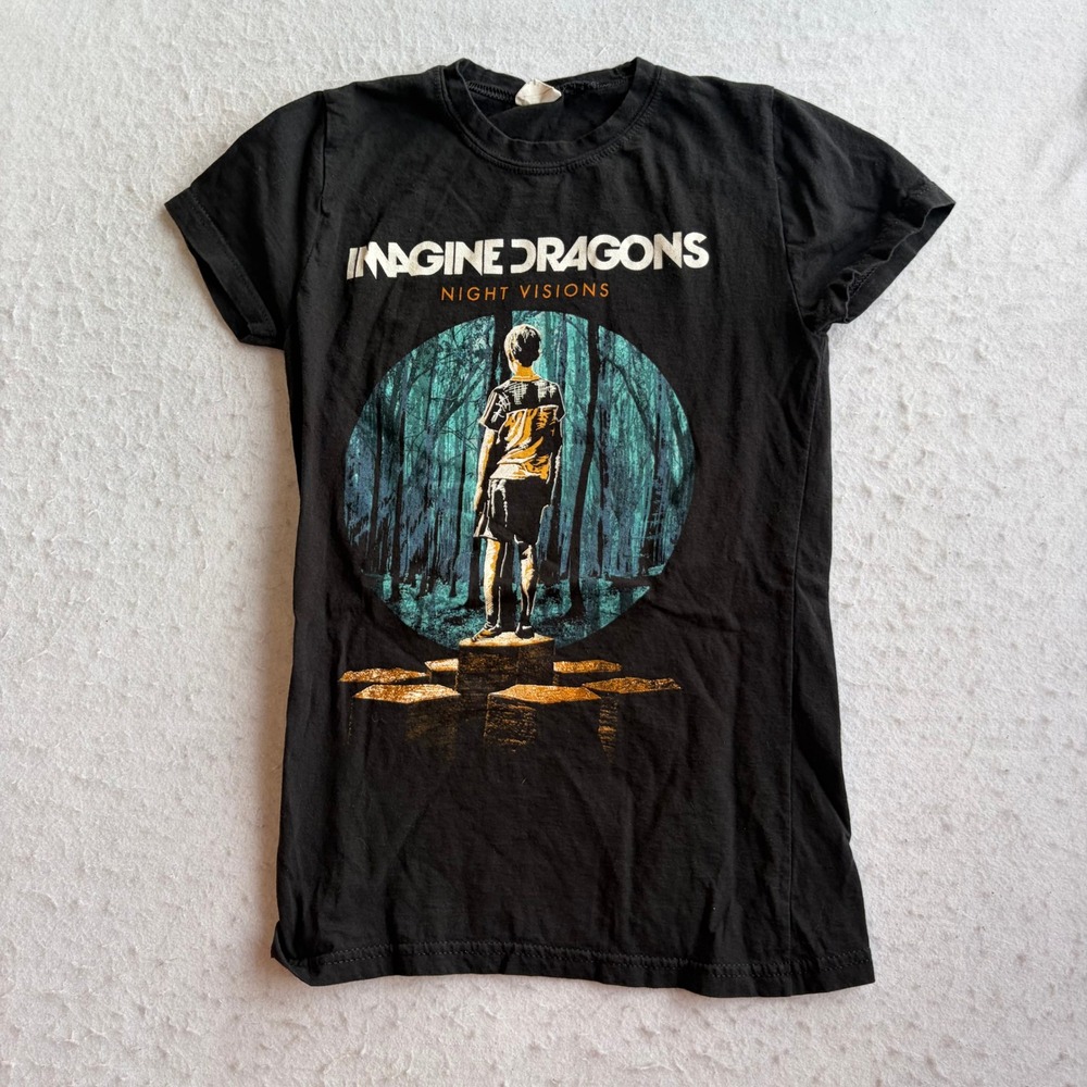 Bay Island Sportswear Imagine Dragons Night Visions Band Tee Womens Small Black